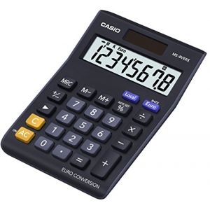 Casio MS-8VERII Calculatrice financi&egrave;re touche euro Noir