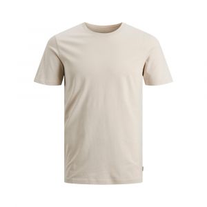 Jack & Jones JJEORGANIC Basic Tee SS O-Neck Noos T-Shirt, Moonbeam/détail : Fin, S Homme