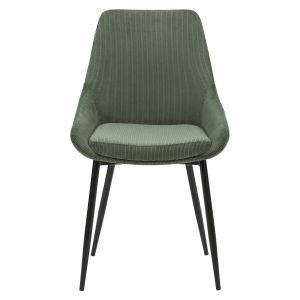 Zago Chaise en velours c&ocirc;tel&eacute; Bari