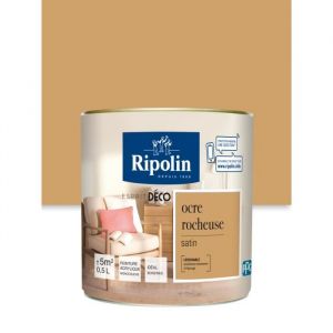 Ripolin Peinture murale toutes pièces - Ocre Rocheus Satin, 0,5L