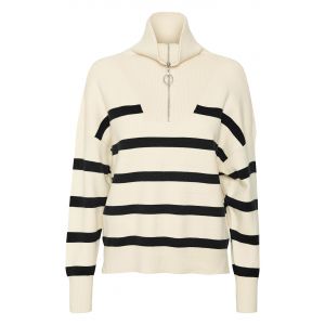 Vero Moda Pull manches longues zipp&eacute; Rose - Taille 38