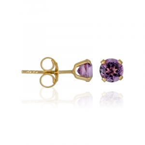 Instant d'Or - Boucles d'oreilles Ravissement Am&eacute;thystes 0.40 ct or jaune