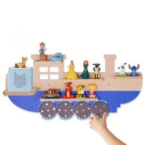 Todeco &Eacute;tag&egrave;re magn&eacute;tique, pour Tonie Box et Tonies, Jusqu'&agrave; 10-15 Tonies, Murale &Eacute;tag&egrave;re pour bo&icirc;te &agrave; Musique pour Enfant, Forme du Navire