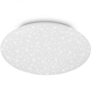 BRILONER - Plafonnier LED avec ciel étoilé, lumière blanche neutre, ampoule LED, plafonnier, lampe de salon, lampe de cuisine, éclairage de plafond, 38 x 7 cm (PxH), blanc