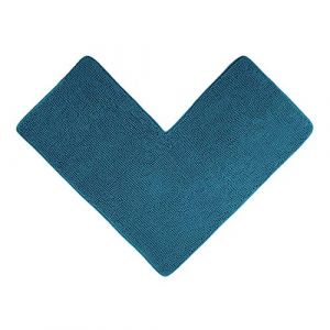 WOHNDIRECT Tapis de bain d'angle PARIS - 1 pi&egrave;ce 100x100 cm, essence