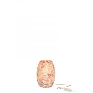 J-Line Lampe verre rouge h.20cm