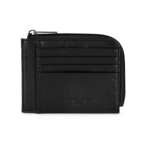 Lancaster Porte-cartes Zippé Soft Vintage Homme 120-42 Noir