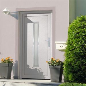 VidaXL Porte d'entrée Blanc 108x200 cm PVC, porte, porte en PVC,, porte d'entrée, porte d'entrée en PVC