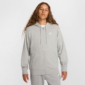 Nike Sweat à capuche et zip en molleton Club pour homme - Gris - Taille L - Male