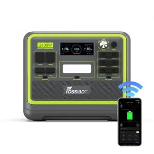 FOSSiBOT F2400 Generateur Electrique Portable,2048Wh LiFePO4 2400W Centrale &Eacute;lectrique Station, Plein air camping RV p&ecirc;che voyage