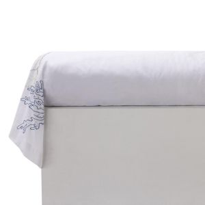 Taie de traversin percale de coton RECIF - blanc