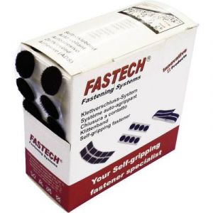 Fastech Pastilles rondes auto-agrippantes à coller B20-COIN000005 partie velours et partie crochets (Ø) 20 mm blanc 460