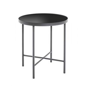 Haku Möbel Table d'Appoint Design "Laila" 47cm Noir