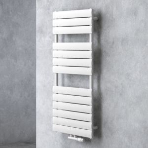 Radiateur de Salle de Bain Sèche-Serviette 120x60cm Radiateur à Eau Chaude Vertical Blanc Sèche-serviettes de Salle de Bains - Blanc - Sogood