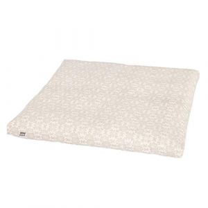 Maharaja Collection: Gemusterte Meditationsmatte Zabuton 'Madurai', ecru