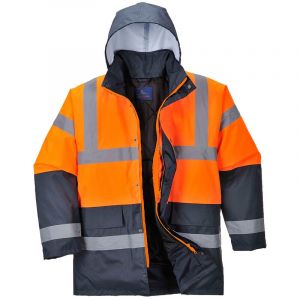 Image de Portwest Parka haute visibilité bicolore matelassée Orange 5XL