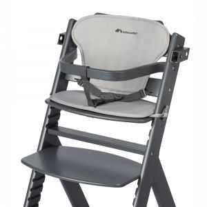 B&eacute;b&eacute; Confort Chaise Haute B&eacute;b&eacute; Timba + Coussin, Chaise Bois, De 6 Mois &Agrave; 10 Ans (30kg), Mineral Graphite