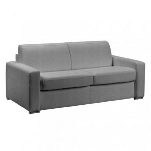 Italian Spirit Canapé convertible express 160 IMPERIAL matelas 22 cm sommier métal microtweed Enjoy gris