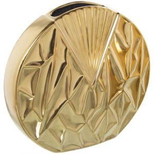 Alexandra House Living Vase dor&eacute; en c&eacute;ramique 9 x 25 x 23 cm