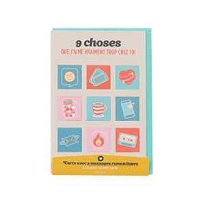 Mr. Wonderful Carte avec Messages Secrets - 9 Choses Que j&rsquo;Aime Vraiment trop chez toi