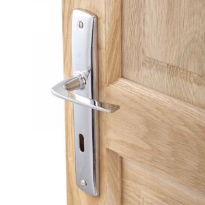 Inspire 2 poignées de porte Acier trou de clé, acier entraxe 195 mm