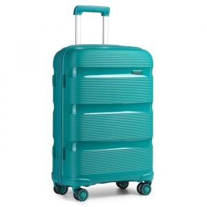 Valise Cabine 55cm Valise de Voyage en Polypropylène Valise Rigide Légere à 4 roulettes avec Serrure TSA Intégré Bleu