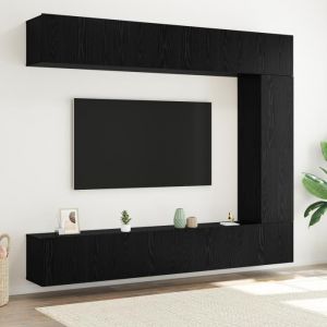 VidaXL Ensemble meuble TV 5 pcs Chêne noir 100 x 30 x 30 cm
