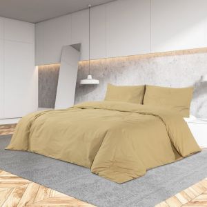 VidaXL Ensemble de housse de couette Taupe 240x220 cm Microfibre