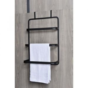 Tendance PORTE SERVIETTES 3 BARRES SUR PORTE NOIR
