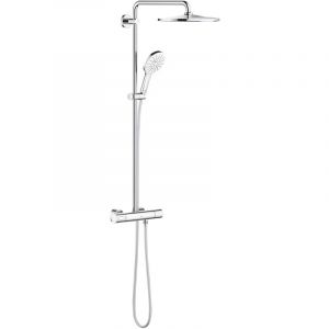 Image de Grohe Système de douche Rainshower SmartActive 310 avec mitigeur thermostatique, montage mural EcoJoy, Coloris: Blanc Lune - 26648LS0