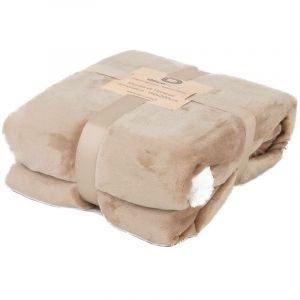Image de Deco Arts - Plaid Sherpa Flanelle 480GSM 150X200 Beige Beige