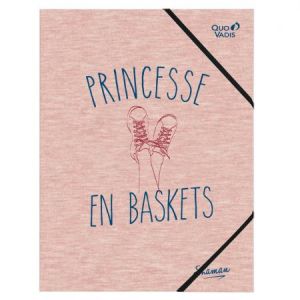 Image de Quo Vadis 248195Q - Chemise polypro à élastiques Shaman, 3 rabats, visuel Princesse en baskets