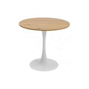 Kare Design Table ch&ecirc;ne 110cm pied tulipe GM SCHICKERIA