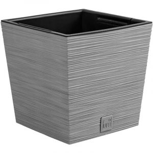 Jardiniere Prosperplast Furu Square Low Pot avec insert DFS300 422U couleur béton (gris) 14/19L