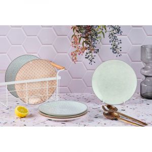 Lot de 6 assiettes à dessert en porcelaine multicolore D21