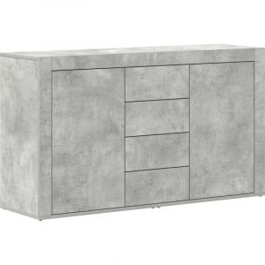 VidaXL Buffet Gris béton Bois d'ingénierie 120 x 36 x 69 cm Rangement