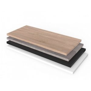 Tablette en bois Clarence 1000 x 400 mm - épaisseur 25 mm - noir BOHNACKER