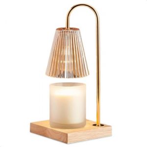 Chauffe-bougies - Lampe à poser - Brûleur de parfum - Brûleur d'huile - Lampe chauffe-bougies - Chauffe-cire - Lampe d'ambiance - Or
