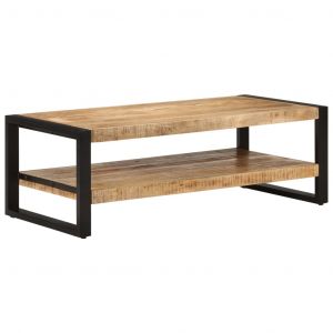 VidaXL Table basse 120x55x40 cm Bois de manguier massif