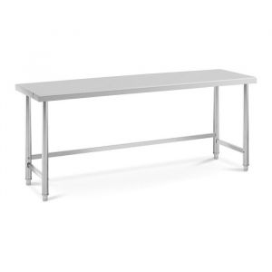 Helloshop26 - Table de travail acier inoxydable plan de travail en inox plan de travail professionnel table de travail cuisine 200 x 60 cm 240 kg