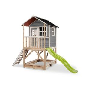 Image de Exit Toys Maisonnette en bois Loft 500 - gris