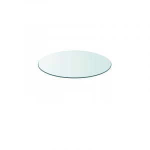 VidaXL Dessus de Table Ronde en Verre trempé 900 mm