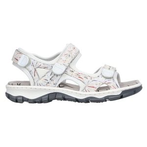 Rieker Sandales de trekking pour femme 68872, Blanc, 41 EU