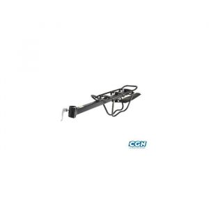 Porte bagage ar fixation sur tige de selle alu noir deport sacoche + garde boue (10 kg)