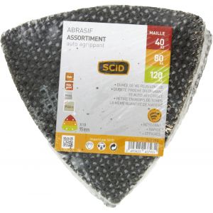 Image de SCID Patin maille Delta auto-agrippant 95 mm Grain 40 x 2 80 x 4 120 x 4 Vendu par 10