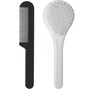 Baby to Love Set de coiffure brosse et peigne Speckles Blanc