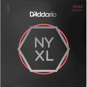 Image de D'Addario NYXL1052-3P, filets en nickel, aiguës Light/graves Heavy, 10-52, 3 jeux - Jeu guitare électrique