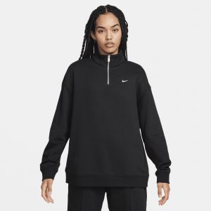 Nike Swoosh Fleece 1/4 Zip - Black/Sail, Black/Sail - Taille S