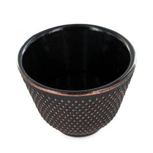 Porte-encens coupelle en fonte Zen noir et dor