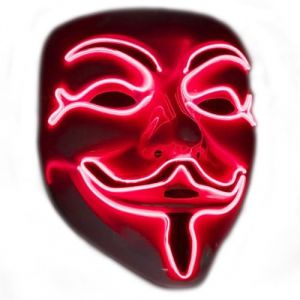 Original Cup Masque néon rouge - 3 modes lumineux - pour soirées et décoration
